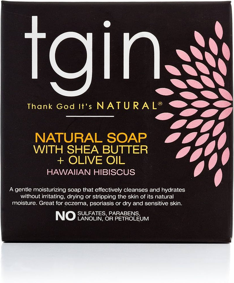 TGIN Natural Soap WIth Shea Butter + Olive Oil Hawaiian Hibiscus