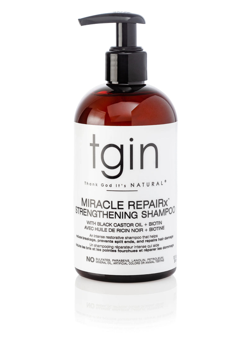 TGIN Miracle Repairx Strengthening Shampoo With Black Castor Oil + Biotin 13oz