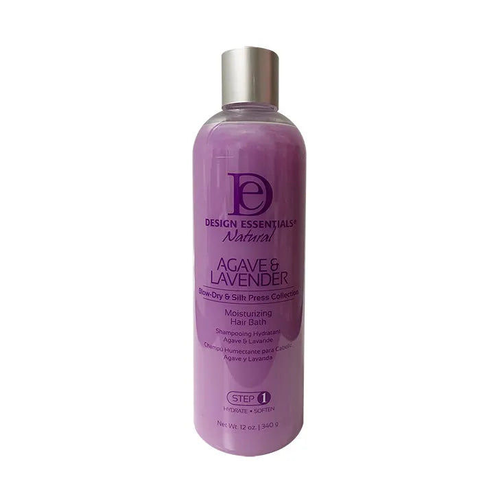 Design Essentials Natural Agave & Lavender Moisturizing Hair Bath Shampoo Hydratant Step 1 12oz