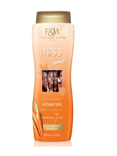Fair & White Miss White Carrot Radiant Skin Brightening Body Lotion 500ml