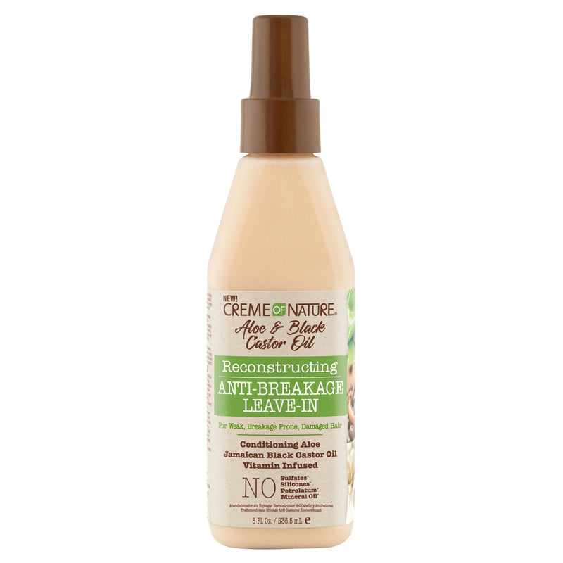 Creme Of Nature Aloe & Black Castor Oil Reconstucting Anti-Breakage Leave-In 8oz