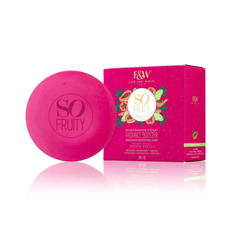 Fair & White So Fruity Papaya Radiance Boosting Soap 200g
