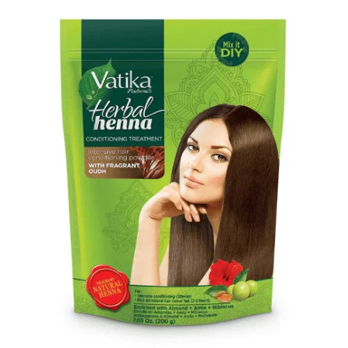 Vatika Herbal Henna Hair Conditioning Powder WIth Fragrant Oudh 200g