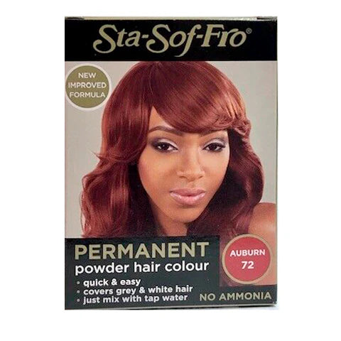 Sta-Sof-Fro Powder Hair Color Permanent Auburn 72