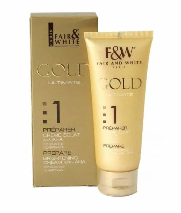 Fair & White Gold Ultimate 1 Prepare Brightening Cream With AHA 75ml