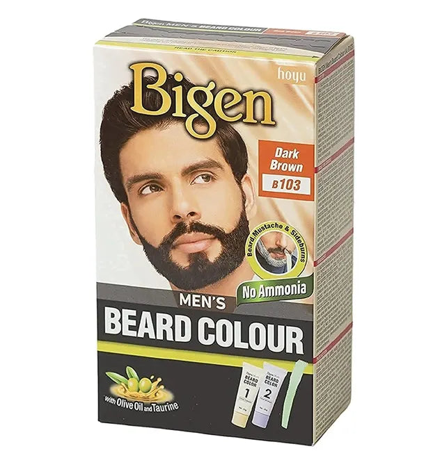 Bigen Men's Beard Color Dark Brown B103