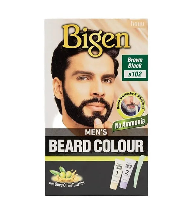 Bigen Men's Beard Color Brown Black B102