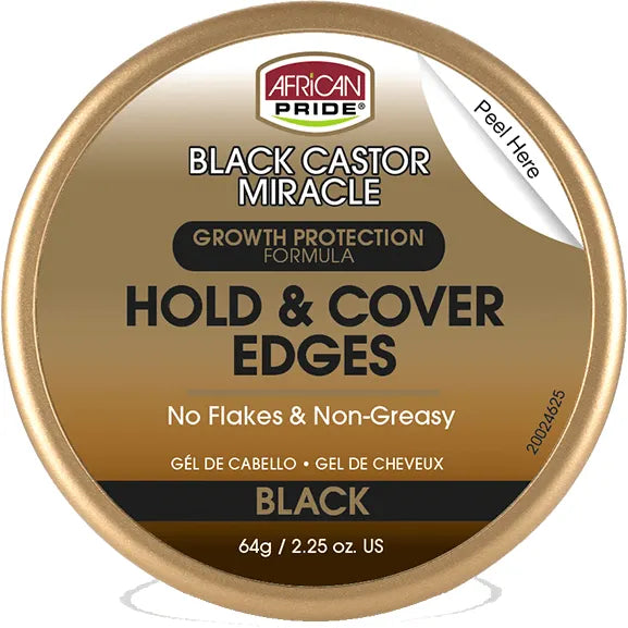 African Pride Black Castor Miracle Growth Protection Formula Hold & Cover Edges 2.25oz
