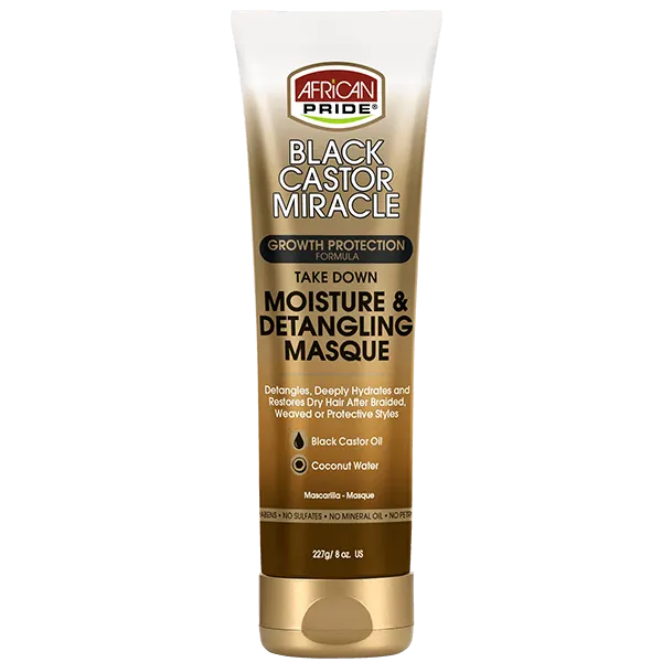 African Pride Black Castor Miracle Growth Protection Formula Moisture & Detangling Masque 8oz