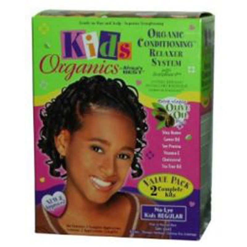 Africa's Best KID's Org. Relaxer Kit Twin Pack Reg.