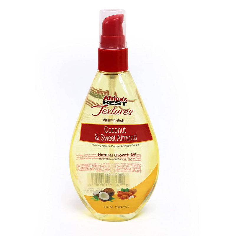 Africas Best TEXTURES Coconut & Sweet Almond Natural Growth Oil 5 Oz.