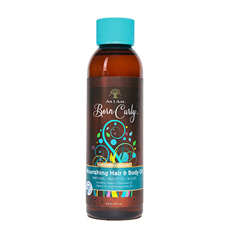 As I Am Born Curly Nourishing Hair & Body Oil 4 oz