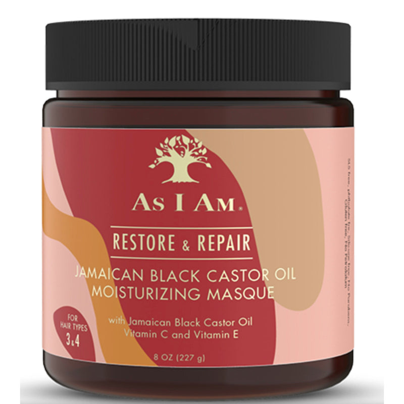 As I Am Jam. Black Castor Oil Moist. Masque 8oz