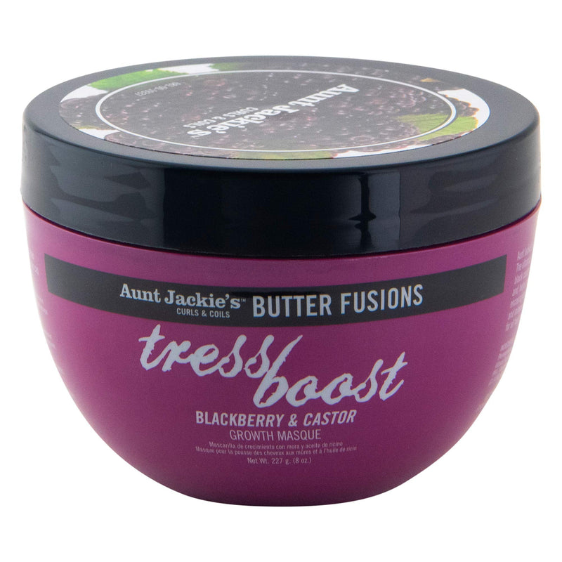 Aunt Jackie's Butter Fusions Tress Boost Blackberry & Castor Growth Masque 8oz