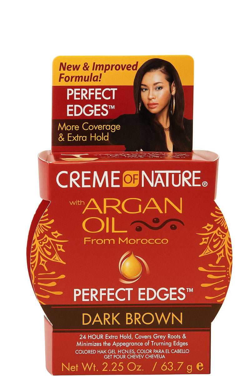 Creme Of Nature Argan Oil Perfect Edges Dark Brown 2.25oz