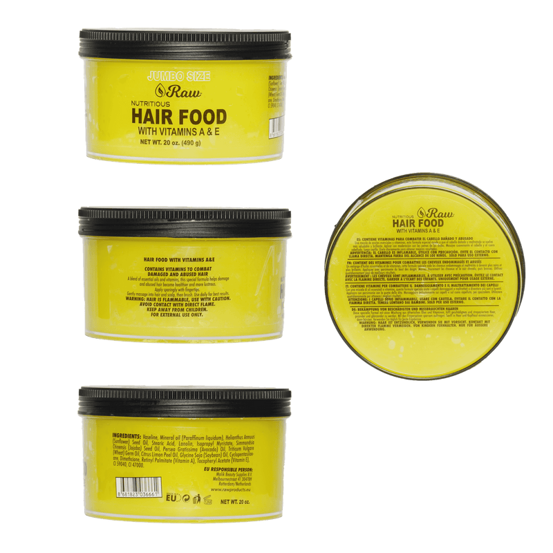 Raw Hair Food With Vitamins A & E 20oz