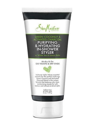 Shea Moisture Green Coconut & Activated Charcoal Purifying & Hydrating IN-Shower Styler