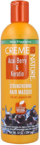 Creme Of Nature Acai Berry & Keratin Strengthening Hair Masque 12oz