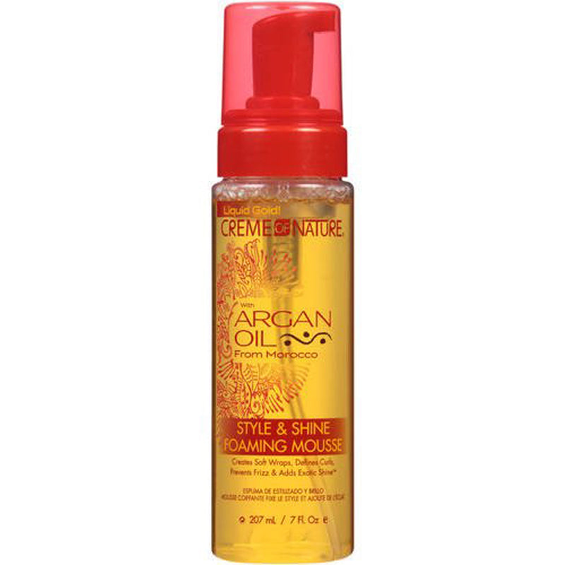Creme Of Nature Argan Oil Style & Shine Foaming Mousse 7 Oz.