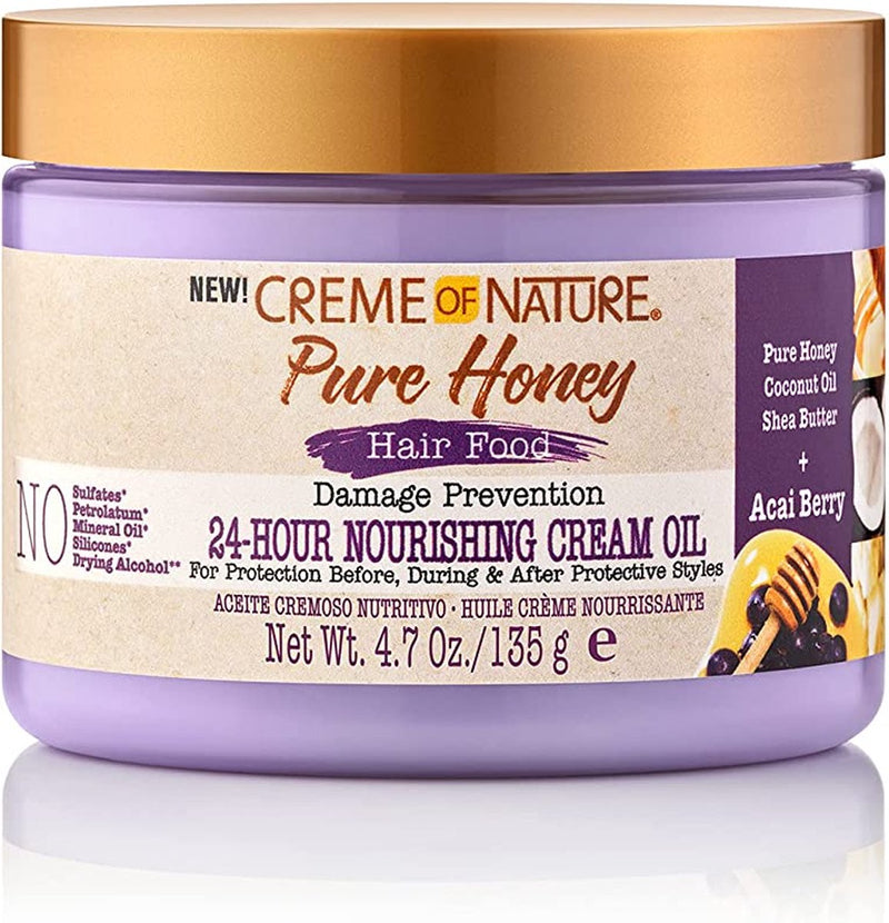 Creme Of Nature Pure Honey 24-Hour Nourishing Cream Oil 4.7oz