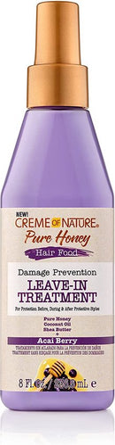 Creme Of Nature Pure Honey Hair Food Damage Prevention Leave-In Treatment