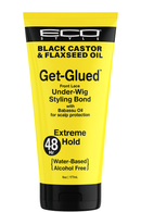 Eco Black Castor & Flaxseed Oil Get-Glued Extreme Hold 48Hr 6oz
