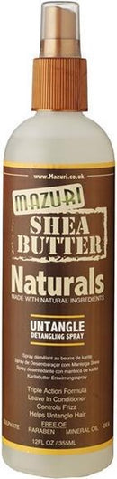 Mazuri Shea Butter Naturals Untangle Detangling Spray 12oz