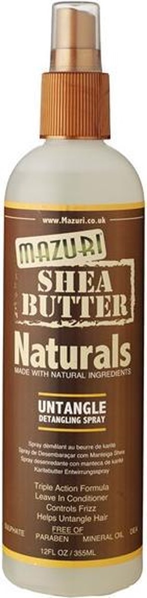 Mazuri Shea Butter Naturals Untangle Detangling Spray 12oz