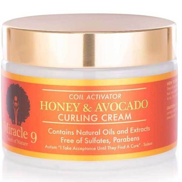 Miracle 9 Coil Activator Honey & Avocado Curling Cream 12oz