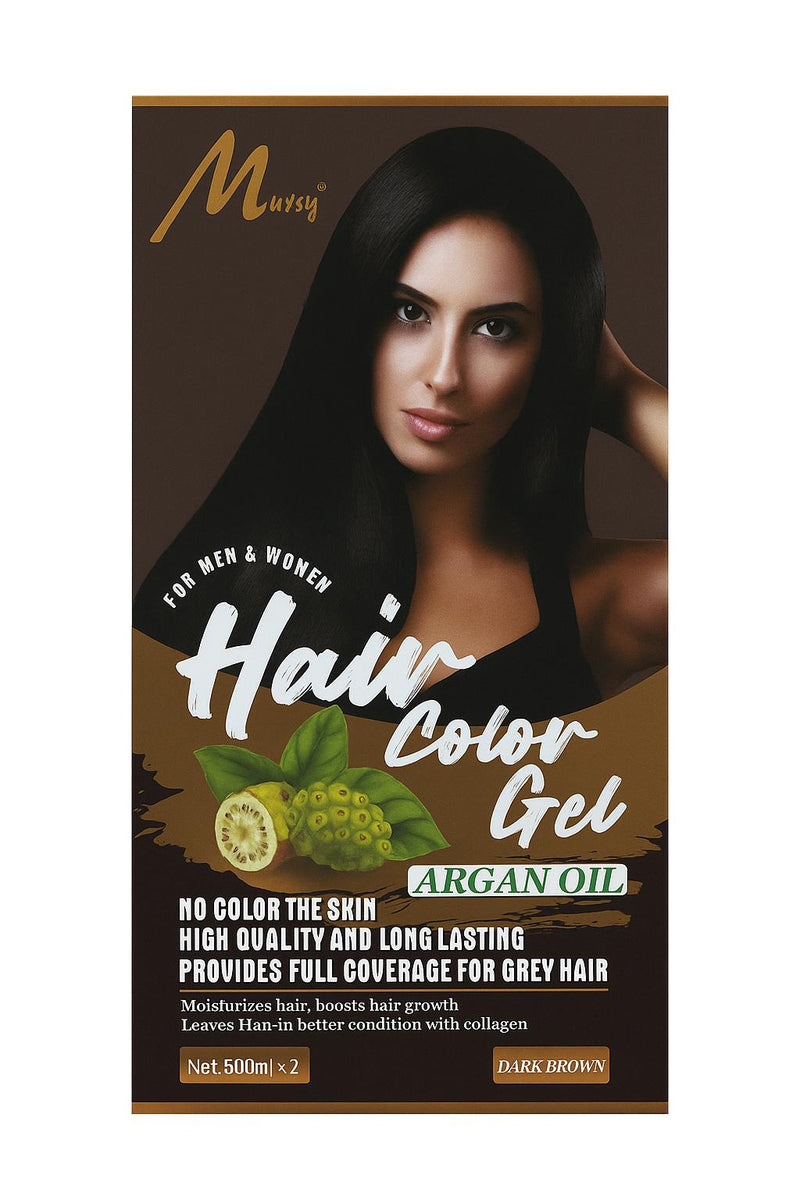 Murry Hair Color Gel Argan Oil  Dark Brown  500ml oz