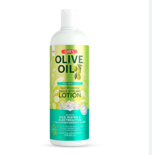 ORS Olive Oil Super Moisturizing Daily Styling Lotion Rice Water & Electrolytes 16oz