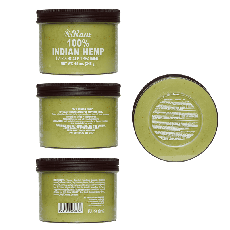Raw 100% Indian Hemp Hair & Sclap Treatment 14oz