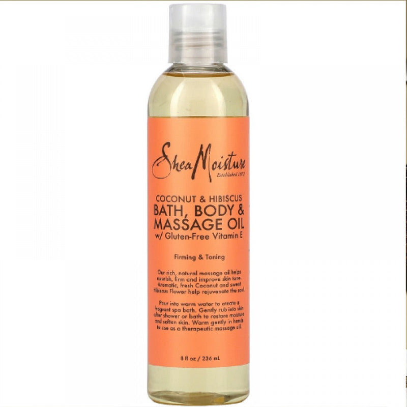 Shea Moisture Coconut & Hibiscus Bath, Body & Massage Oil 8oz
