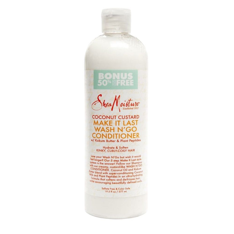 Shea Moisture Coconut Custard Make It Last Wash N'Go COnditioner 19.5oz