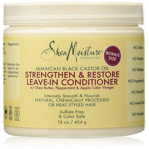 Shea Moisture Jamaican Black Castor Oil Strengthen & Restore Leave-In Conditioner 15oz