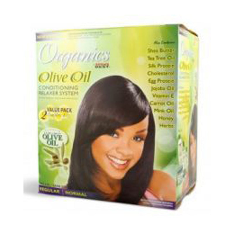 Africas Best ORG Olive Oil Relaxer Kit Twinpack Reg.