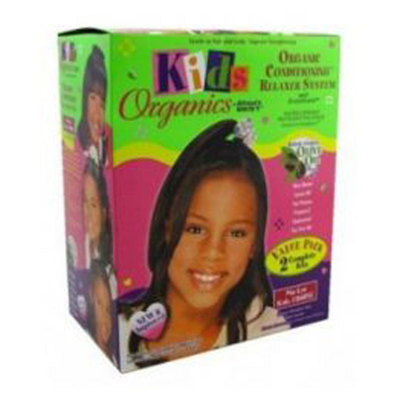 Africa's Best KID's Org. Relaxer Kit Twin Pack Super