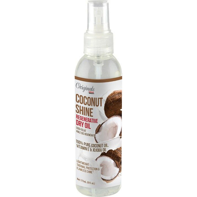 Africas Best Coconut Creme Shine Dry Oil 6 Oz. Spray