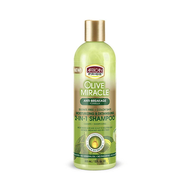 African Pride Olive/Mir. 2-in 1 Shampoo 12 Oz.