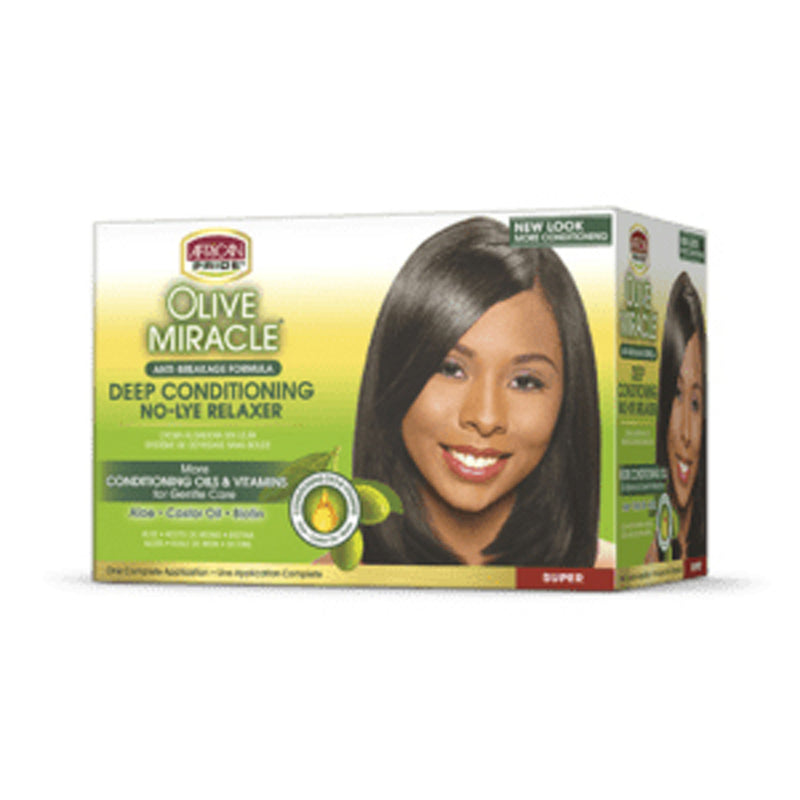African Pride Olive/Mir. Relaxer Kit Super