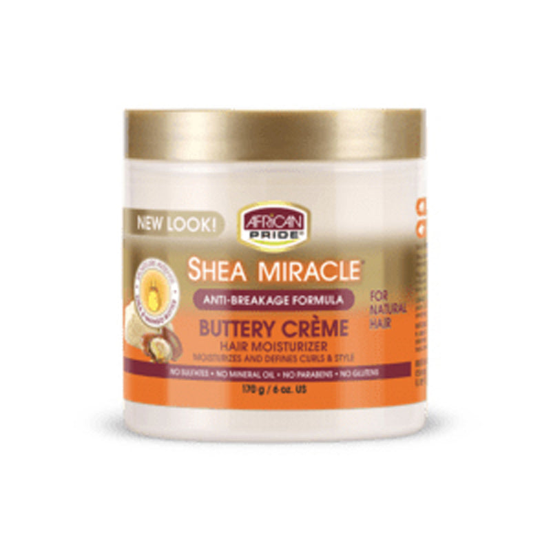 African Pride Shea Butter Miracle Buttery Creme 6 Oz.