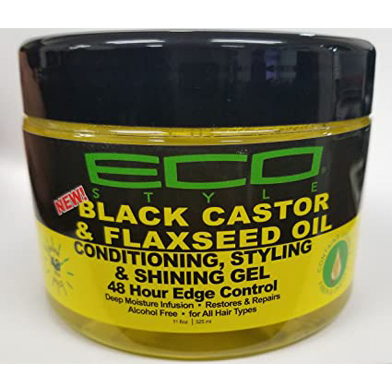 Eco Castor & Flaxseed Oil Cond. Styl &S Gel 11 Oz.