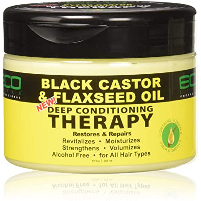 Eco Castor & Flaxseed Oil Deep Cond. Therapy 11 Oz.