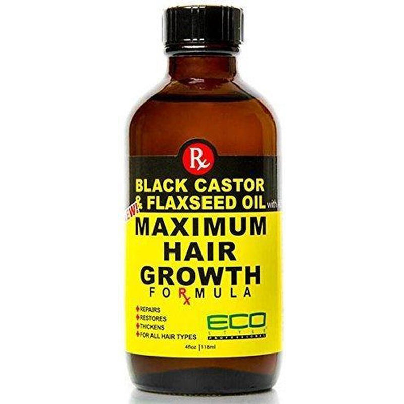Eco Castor & Flaxseed Max. Hair Growth Oil 4 Oz,