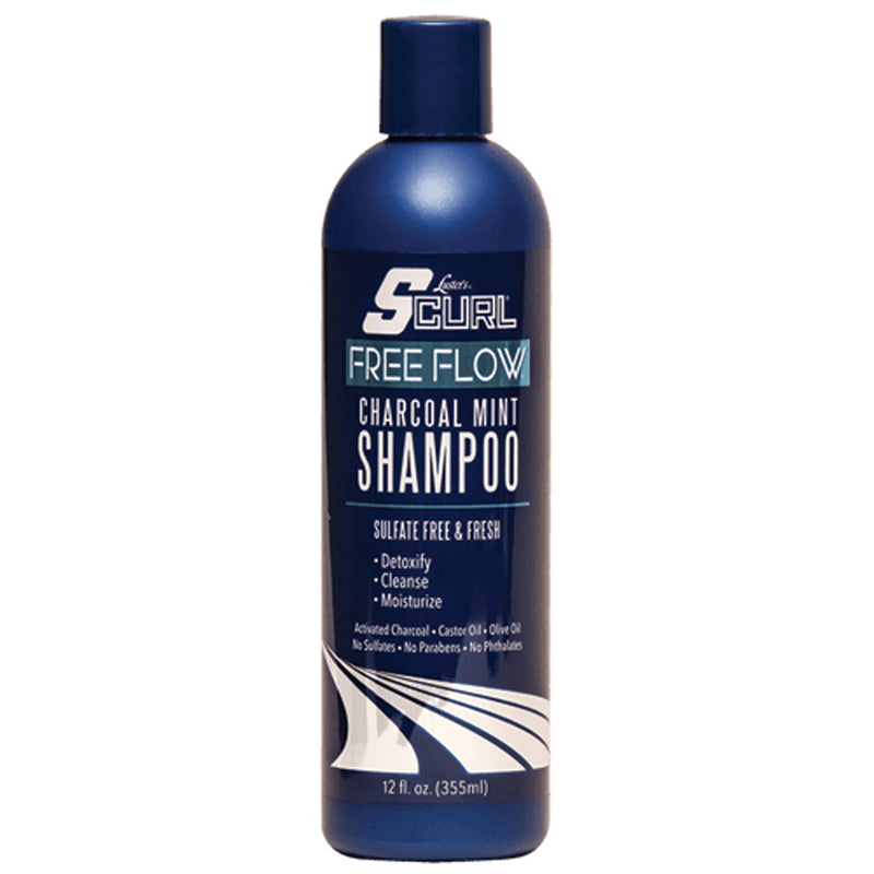 Lusters SCurl Free Flow Charcoal Mint Shampoo 12oz