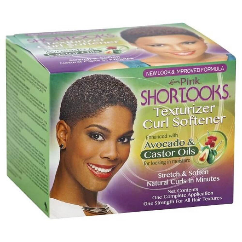 Pink Short Looks Text. Curl Softener Kit